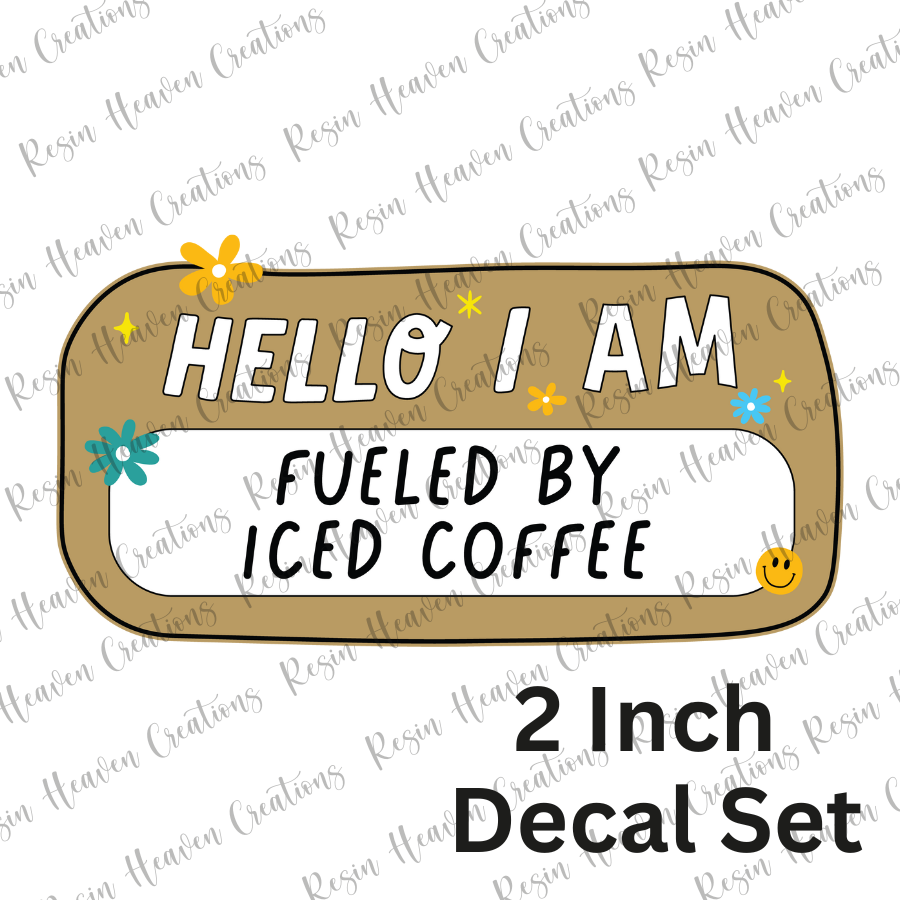 Fueled by iced coffee! (Decal Set)