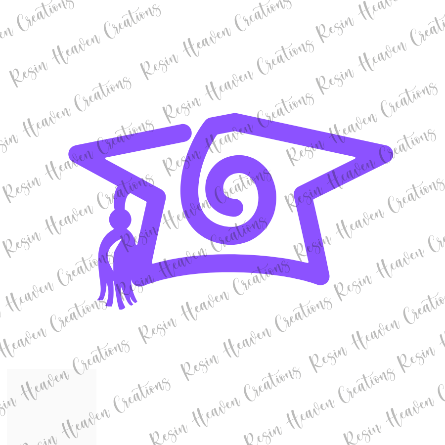 Graduation Cap Jumbo Paperclip (Clear)