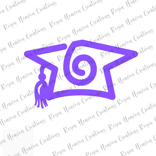 Graduation Cap Jumbo Paperclip (Clear)