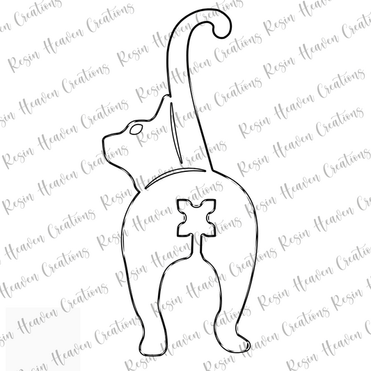 Cat Butt Bag Clip (Clear Acrylic)