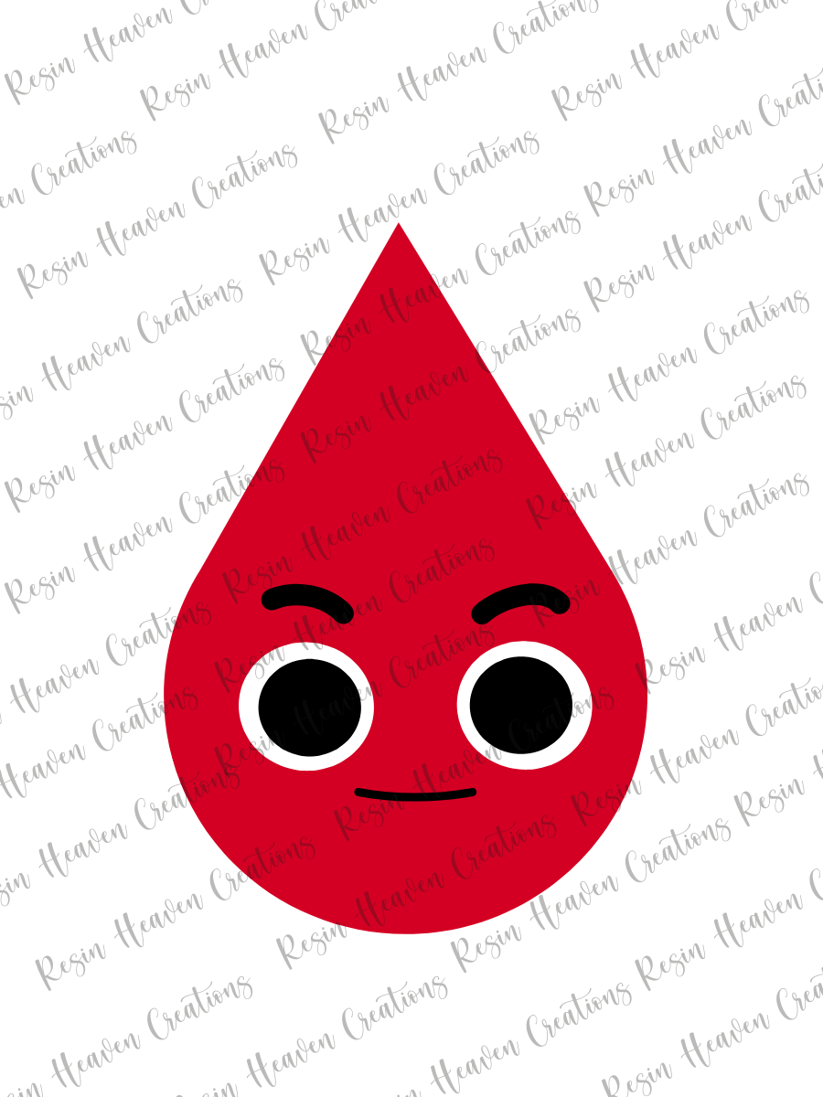 Blood Drop Shaker (keychain or badge reel)