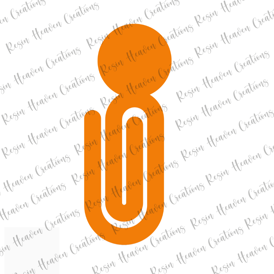 RANDOM SHAPES SET (4) JUMBO Paperclip (Clear)