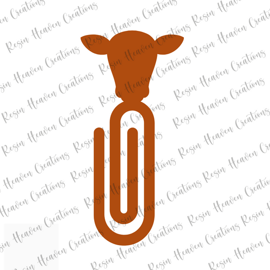 COW HEAD jumbo Paperclip (Clear)
