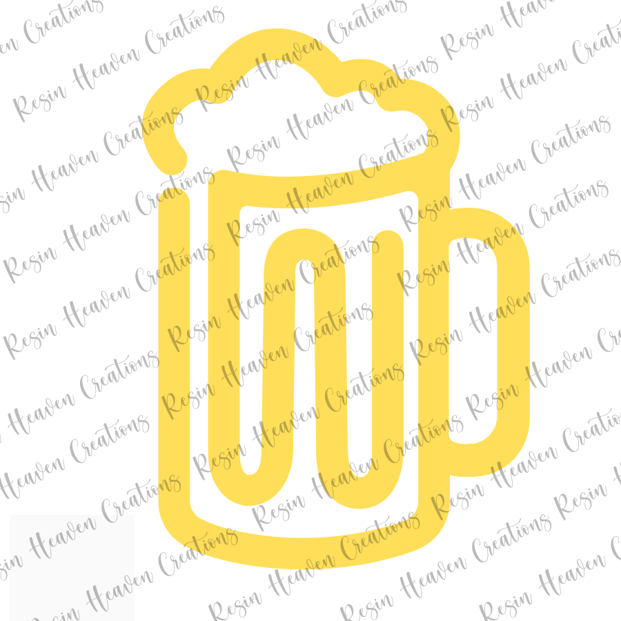 Beer Mug Jumbo Paperclip (Clear)