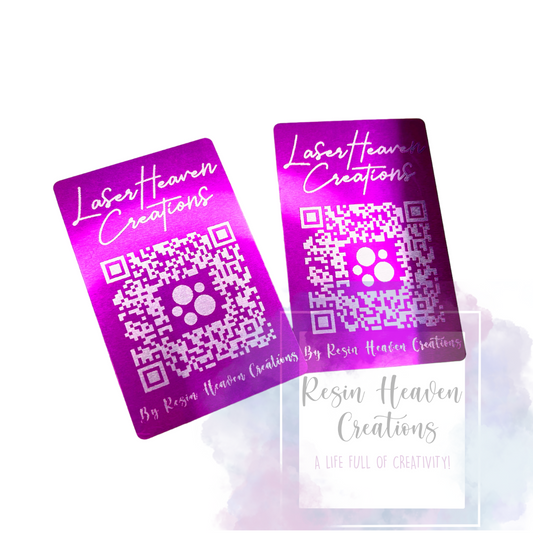 Aluminum Business Cards (Single Sided) Set of 10