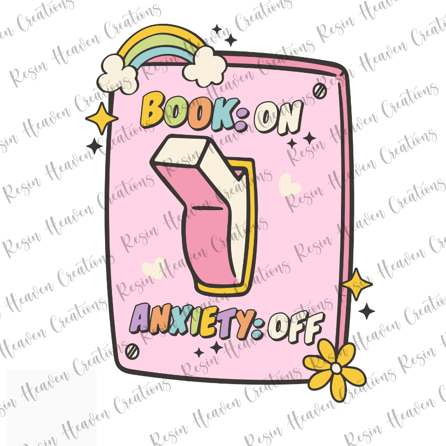 BOOK ON ANXIETY OFF (Decal Set)