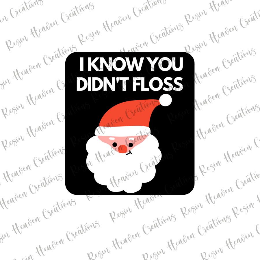 Santa Floss (keychain or badge reel)