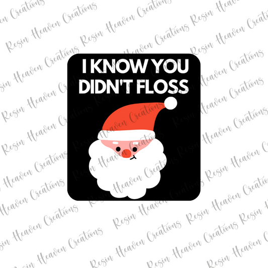 Santa Floss (keychain or badge reel)
