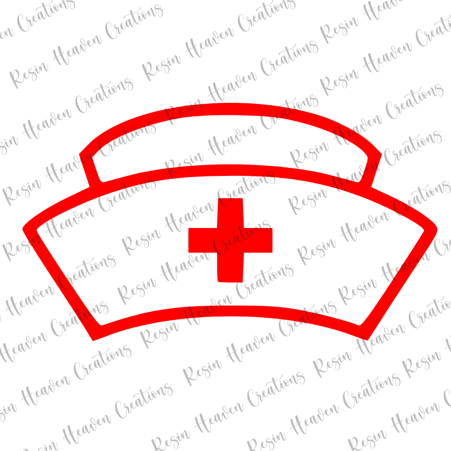 Nurse Hat Shaker (keychain or badge reel)