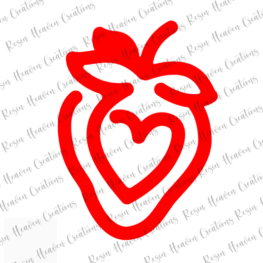 Strawberry Paperclip (Clear)