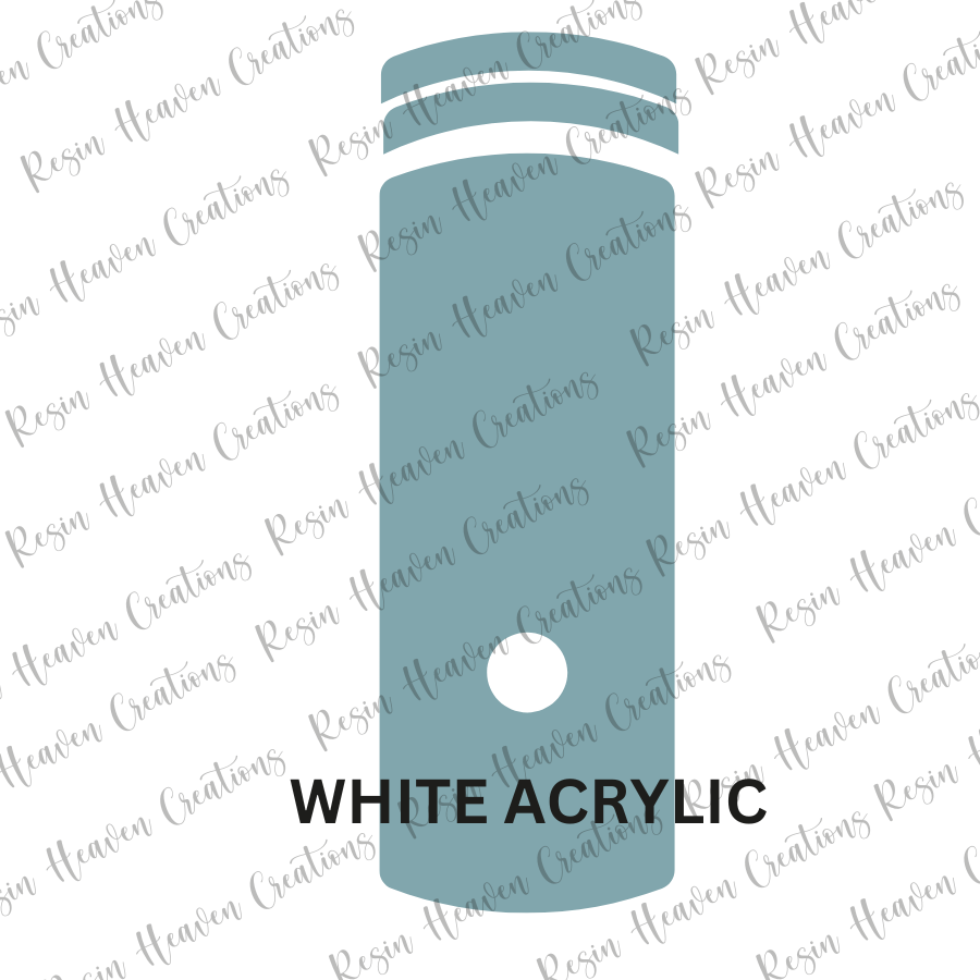 40 Oz Simple Modern Trek Tumbler Topper WHITE ACRYLIC (Half Lid)