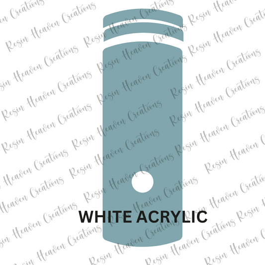 40 Oz Simple Modern Trek Tumbler Topper WHITE ACRYLIC (Half Lid)