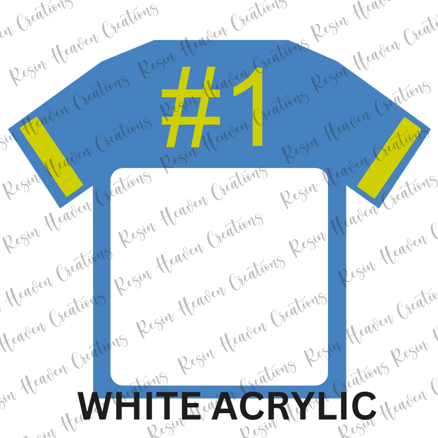 WHITE Jersey Post-It Note Holder Acrylic Blanks