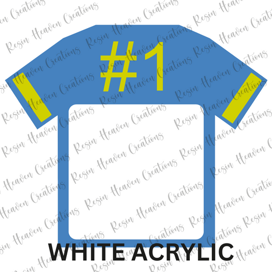 WHITE Jersey Post-It Note Holder Acrylic Blanks