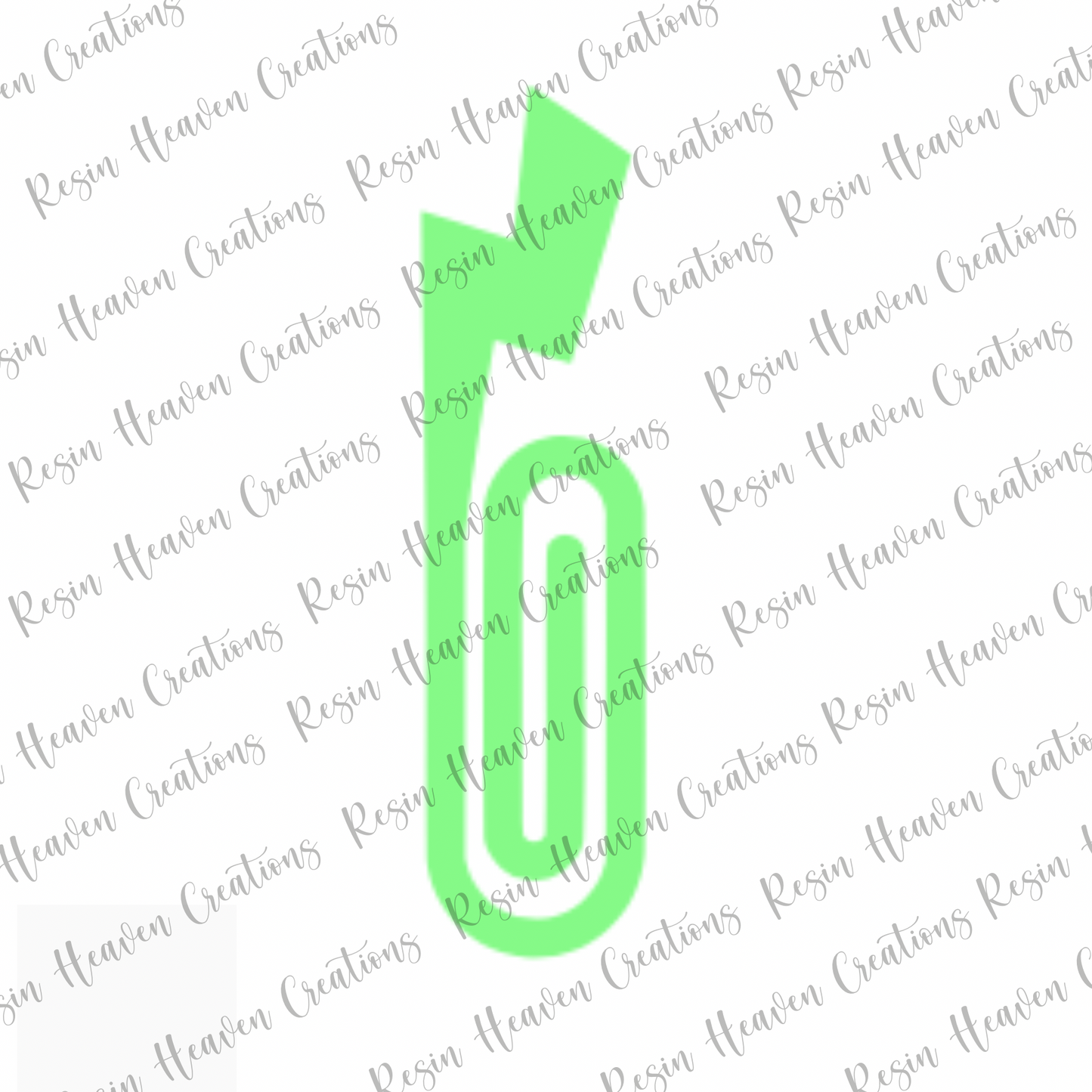 Lightening Bolt JUMBO PAPERCLIP (CLEAR)