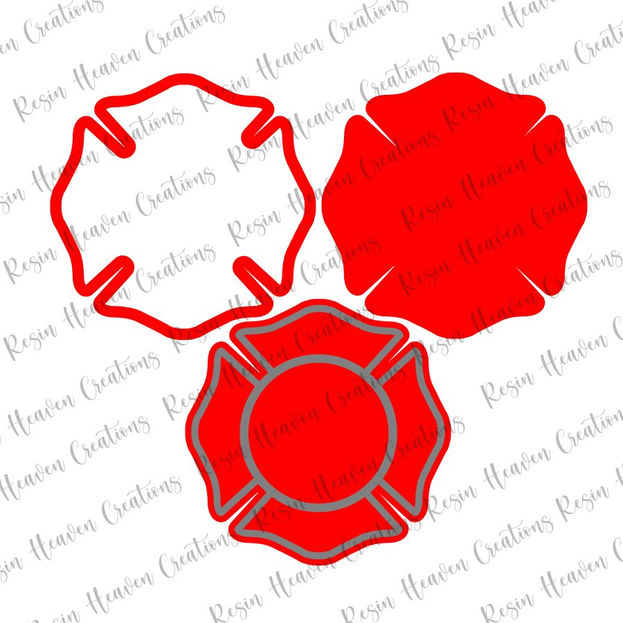 Firefighter Badge Shaker (keychain or badge reel)