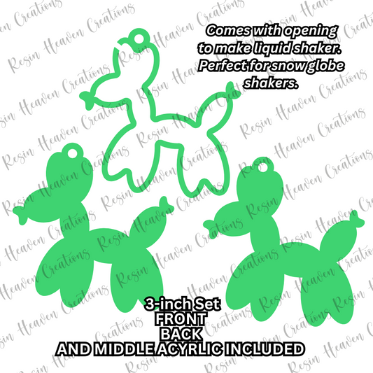 BALLON DOG Ornament Shaker (3 inch)