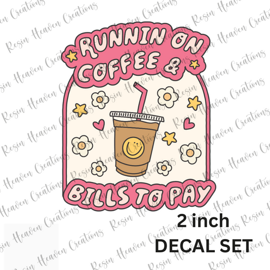 Runnin on Coffee  (Decal Set)