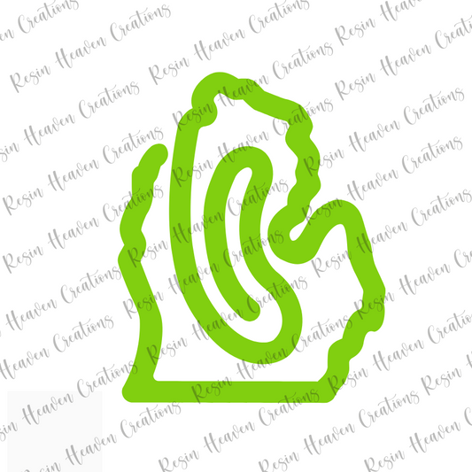 Michigan State Jumbo Paperclip (WHITE ACRYLIC)