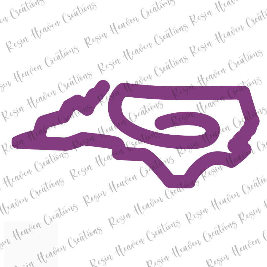 North Carolina State Jumbo Paperclip (WHITE ACRYLIC)