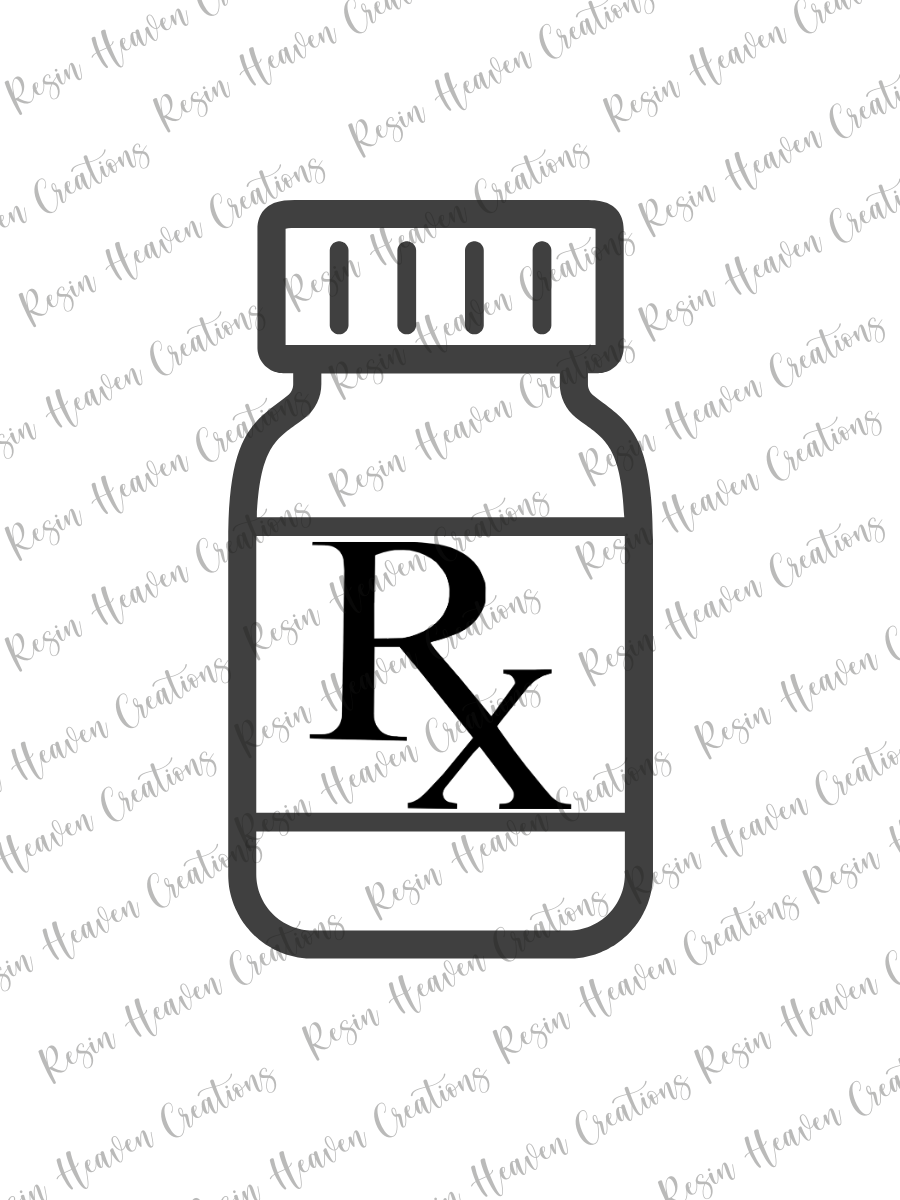 Pill Bottle Shaker (keychain or badge reel)