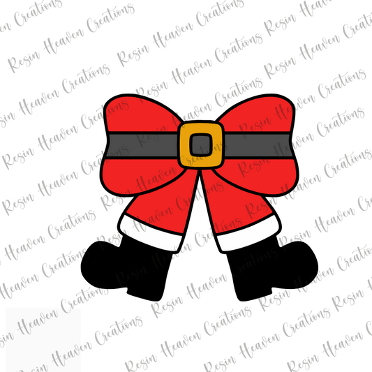 Santa Boots Bow (DECAL SET)