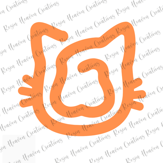 Cat Jumbo Paperclip (WHITE ACRYLIC)