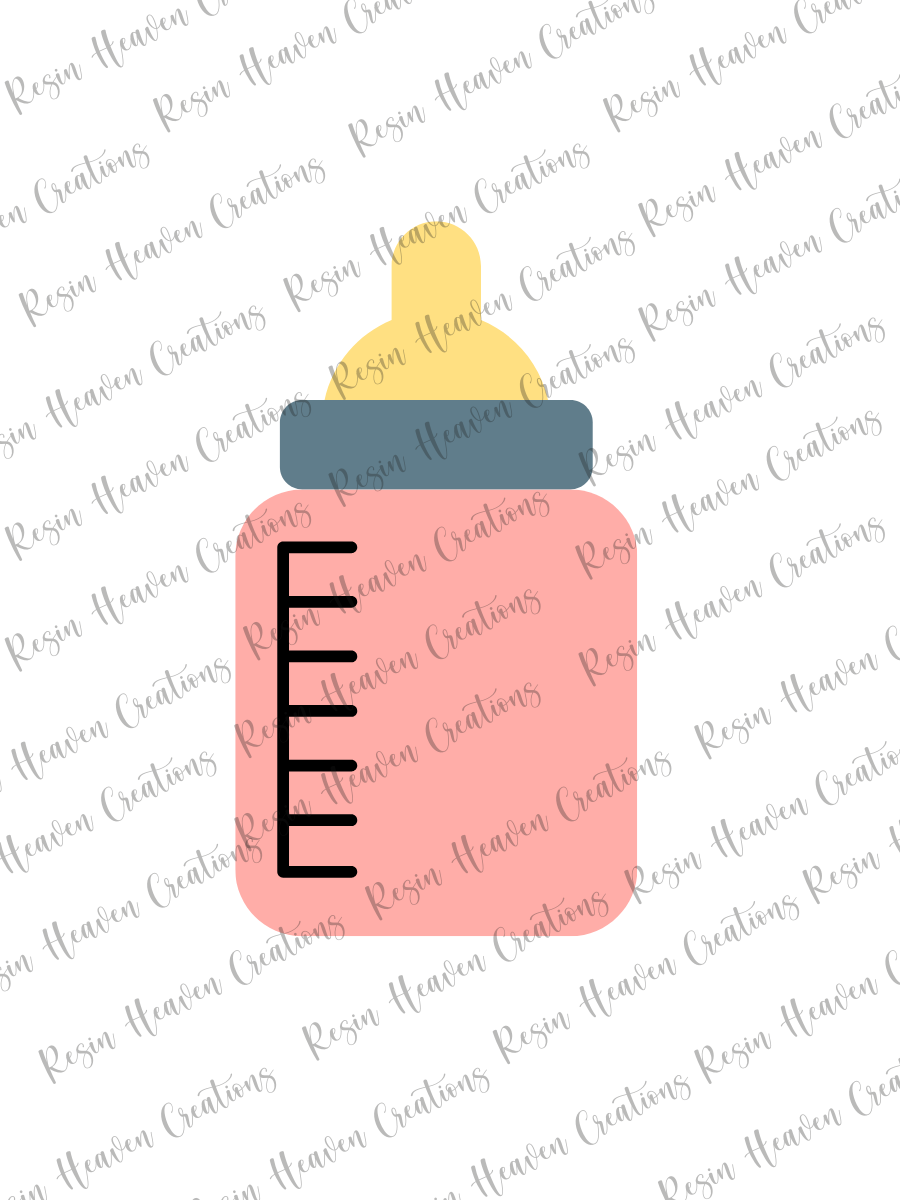 Baby Bottle Shaker (keychain or badge reel)