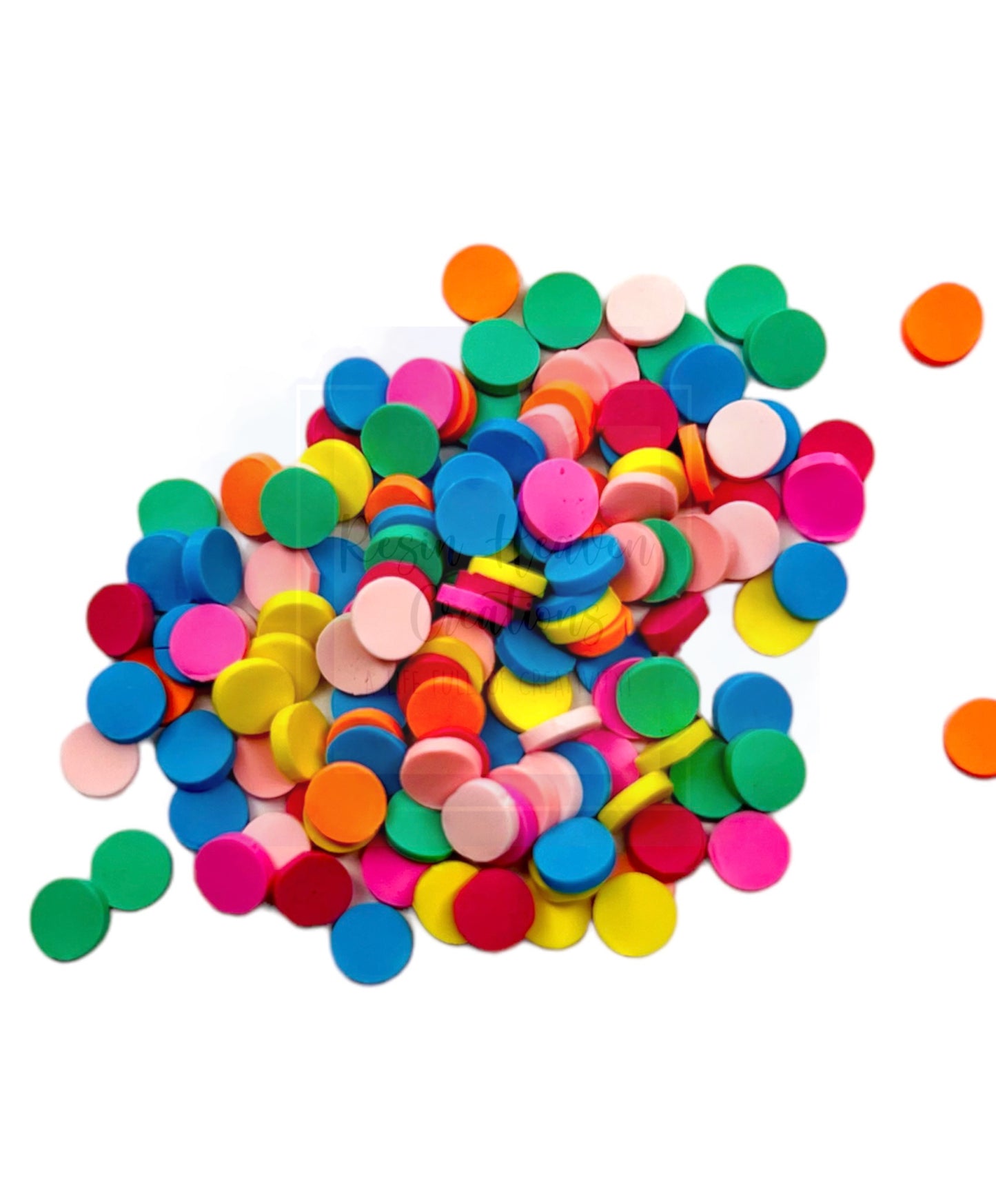 Multicolor Circle Clay Pieces