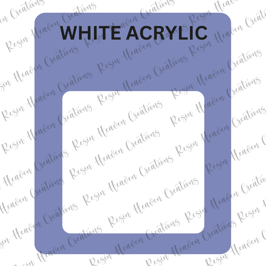 WHITE SMALL Post-It Note Holder Acrylic Blanks (NO ATTACHMENTS)