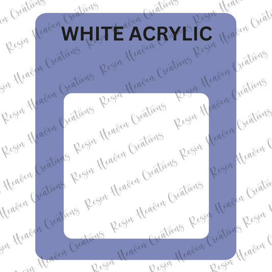 WHITE SMALL Post-It Note Holder Acrylic Blanks (NO ATTACHMENTS)