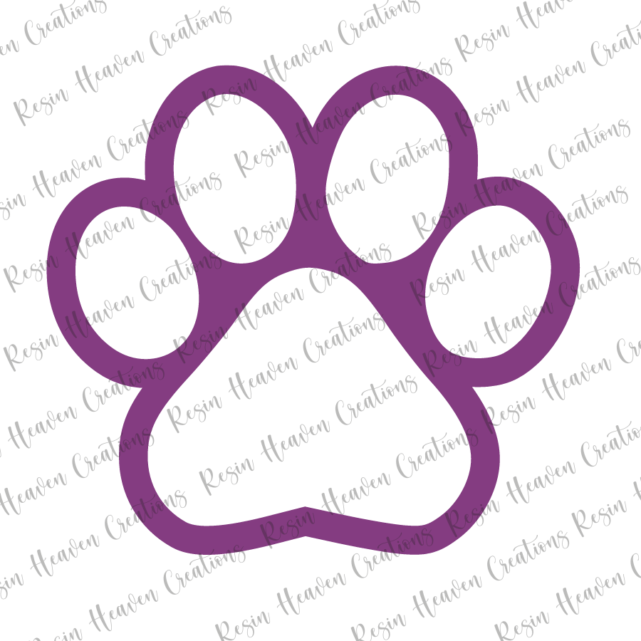 Paw Print Shaker (keychain or badge reel)