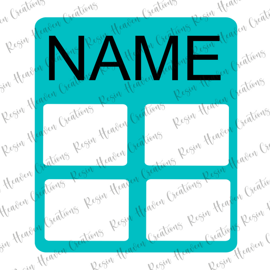 SMALL (1.5X2.0IN) Post-It Note Holder Acrylic Blanks (NO ATTACHMENTS)