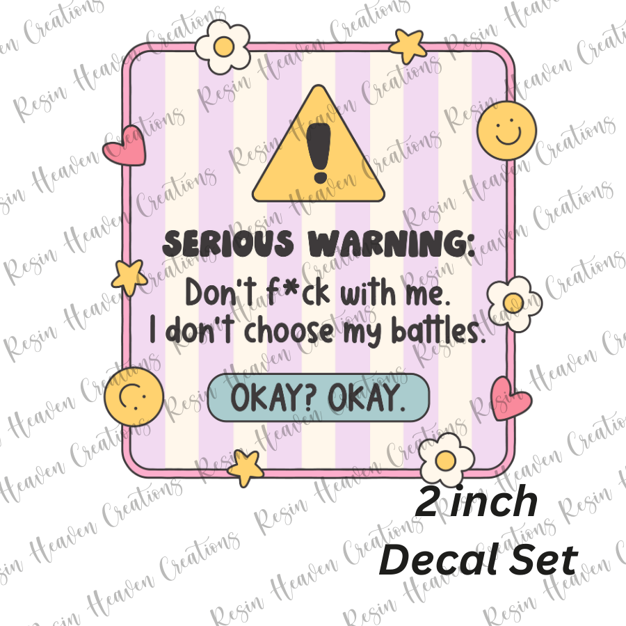 WARNING WARNING (DECAL SET)