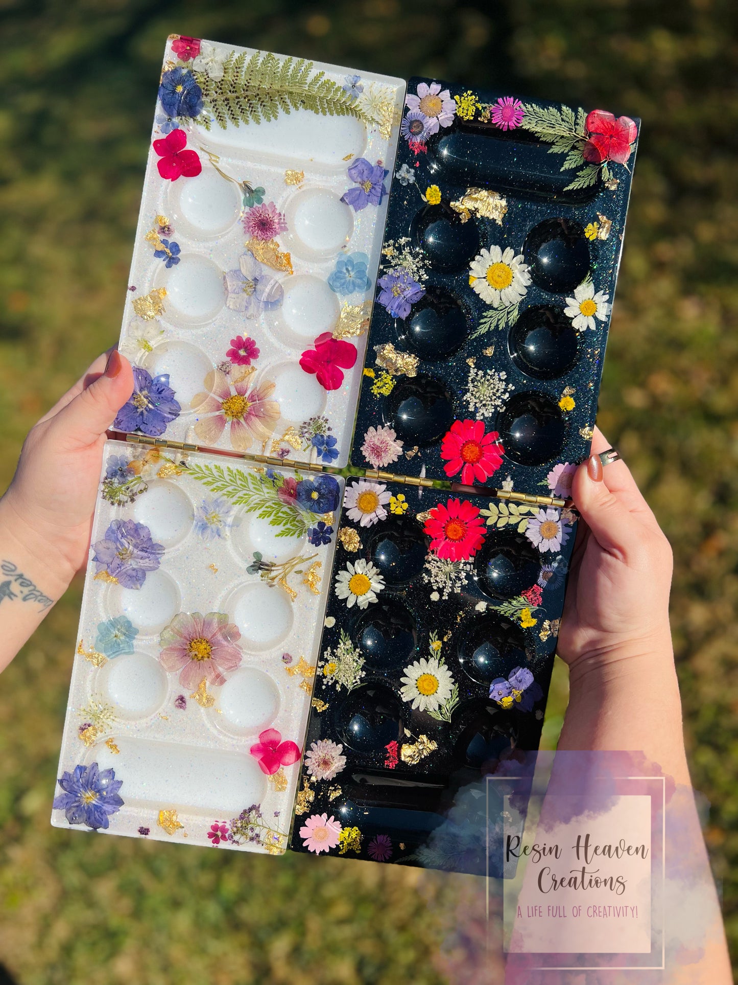 Custom Real Flowers Mancala Board