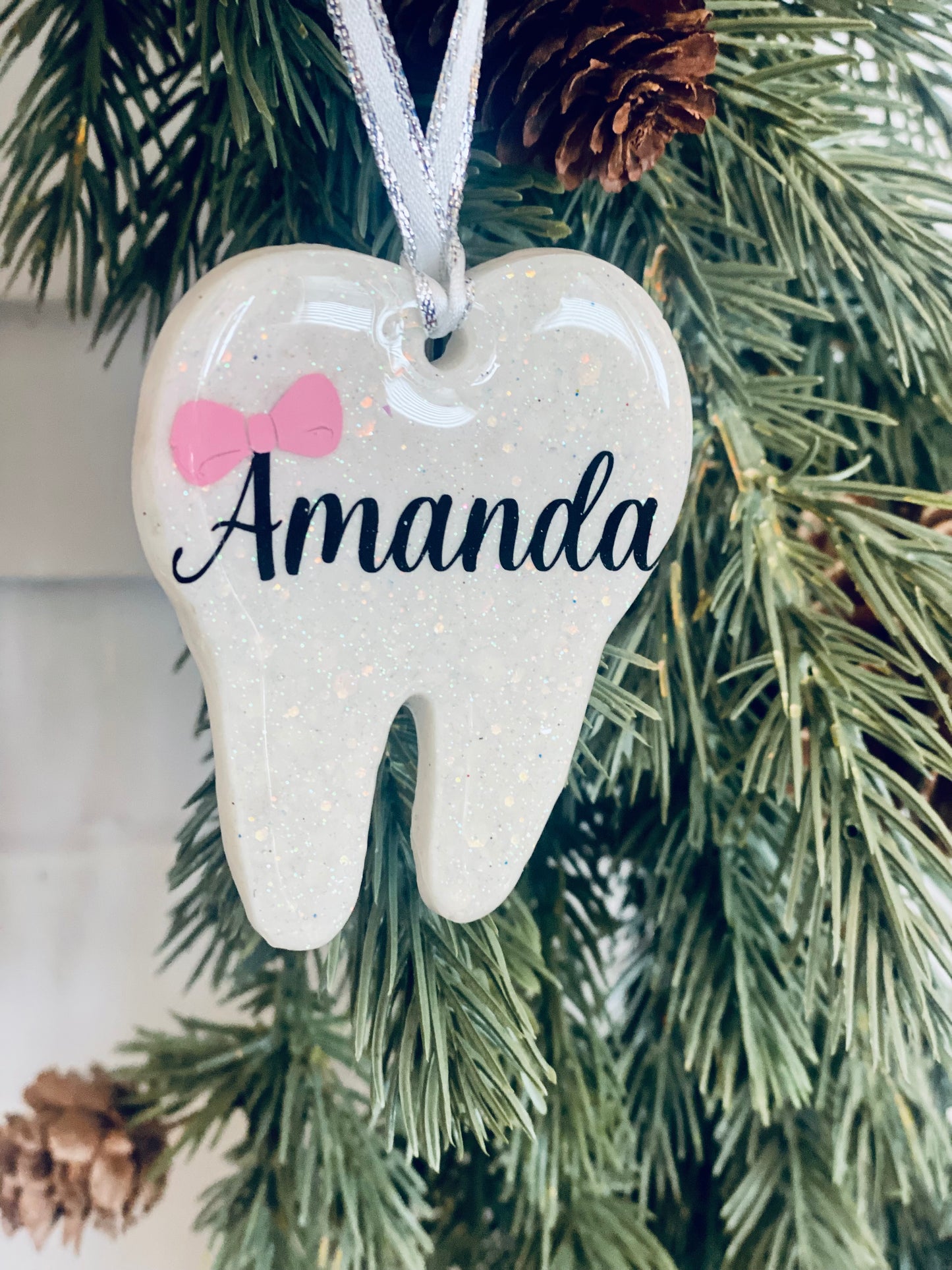 Personalized Tooth Ornaments / Keychain