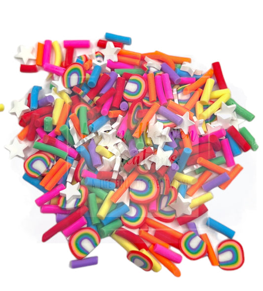 Rainbow Sprinkle Clay Pieces