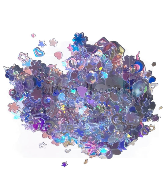 Purple Random Shaped Sequins