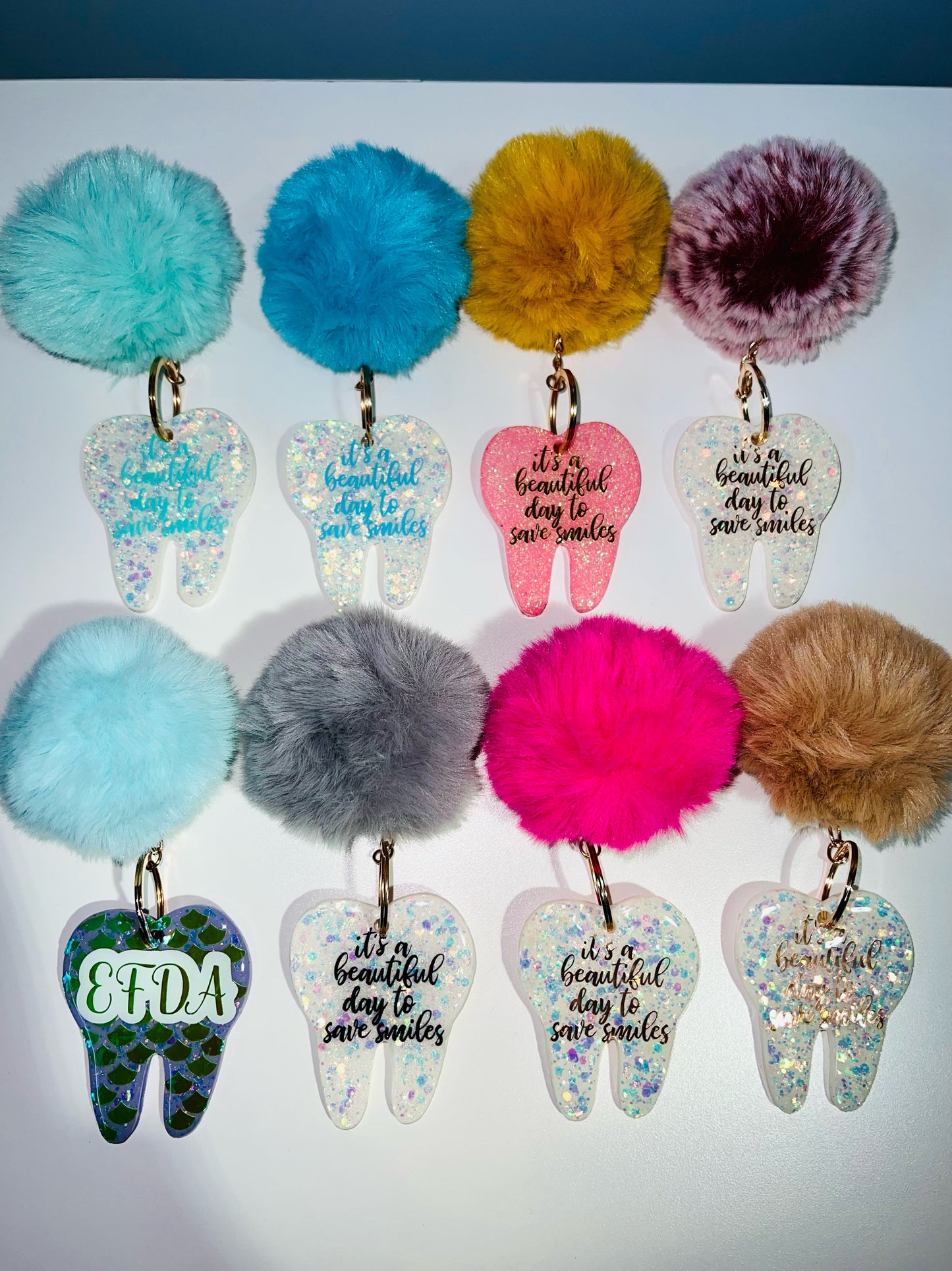 'Its a beautiful day to save smiles keychain