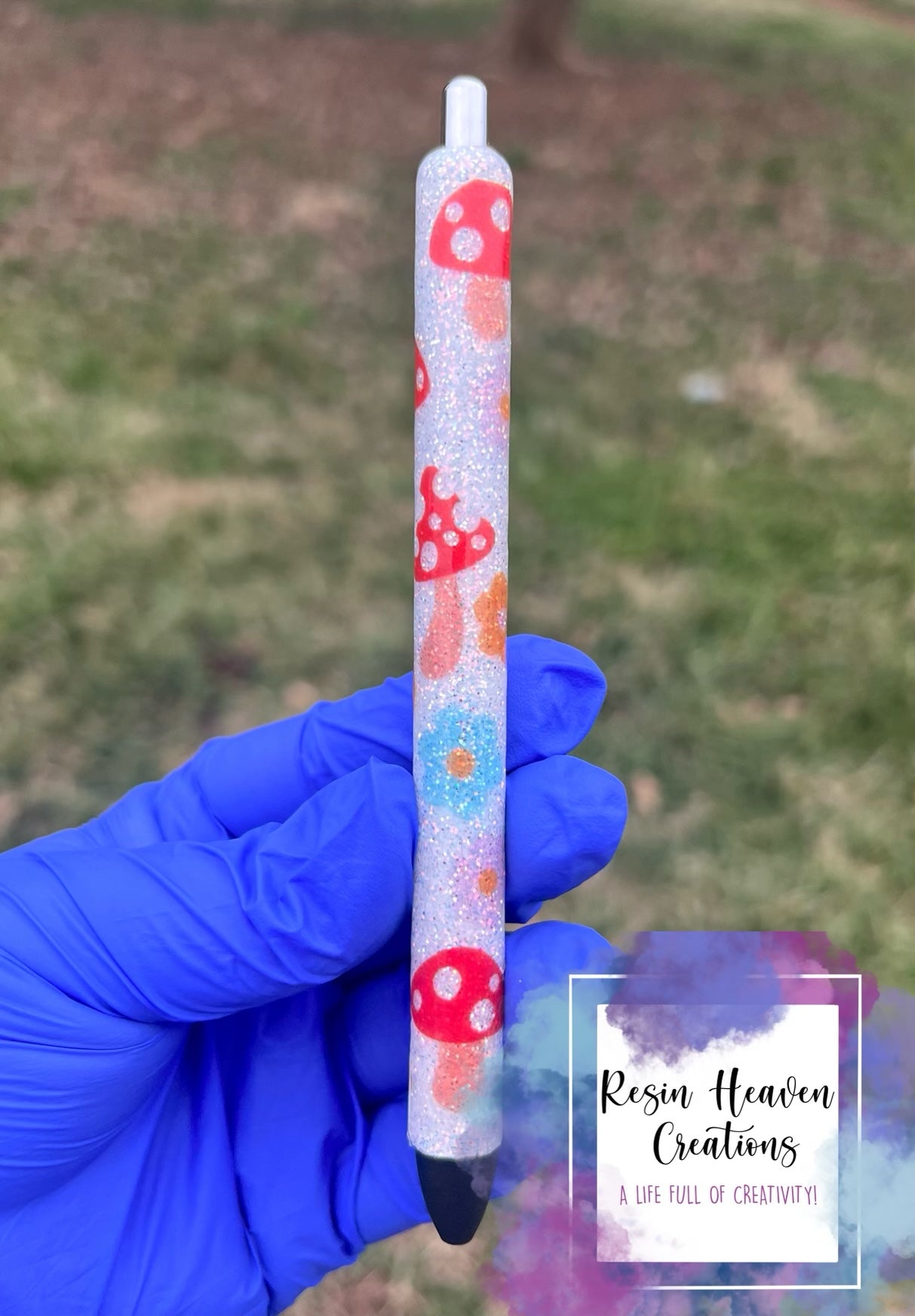 Mushroom with flowers