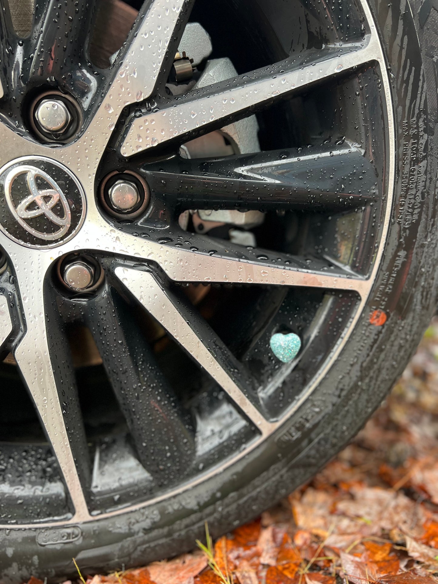 Floral Hearts Valve Caps