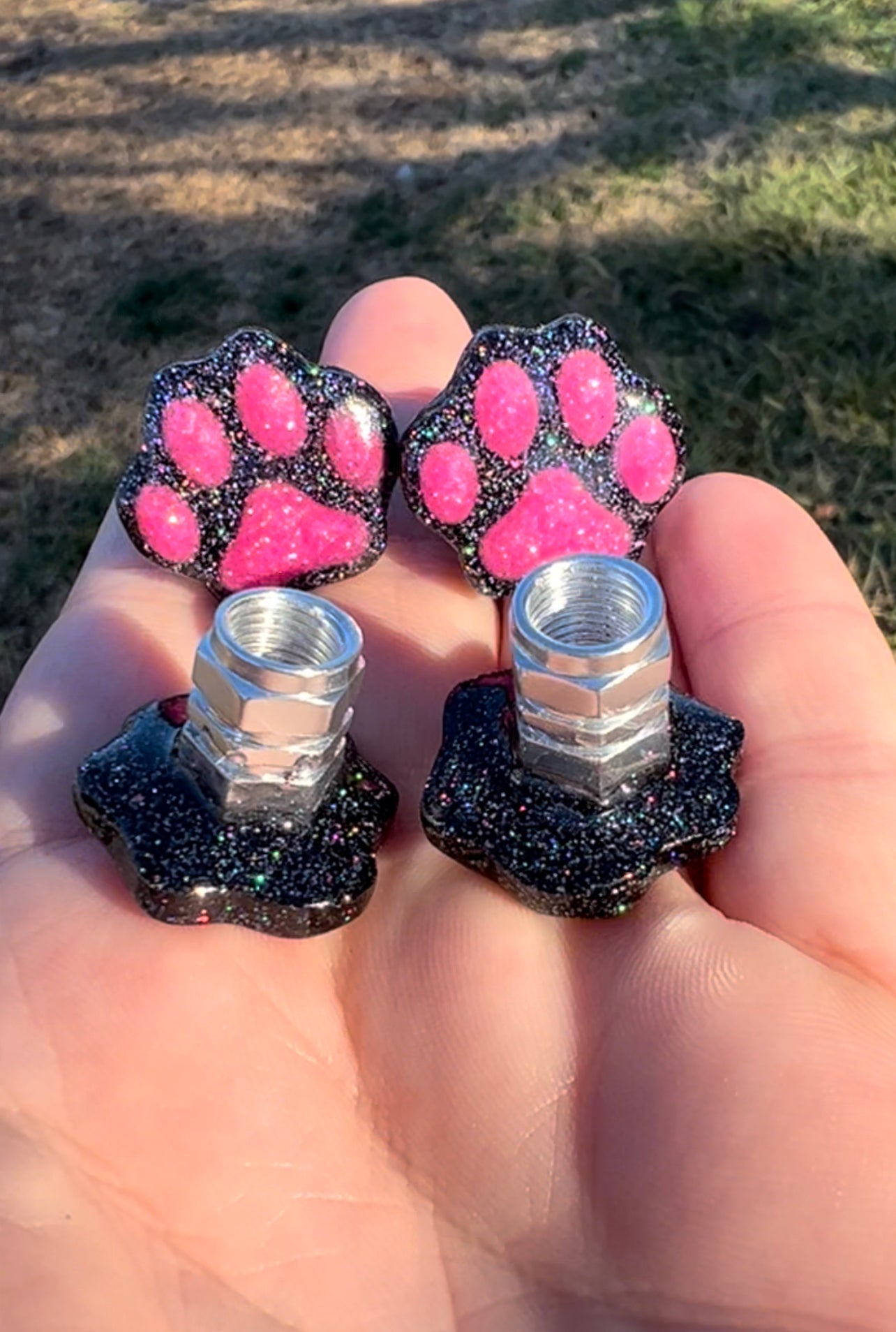 Paw Print Valve Caps