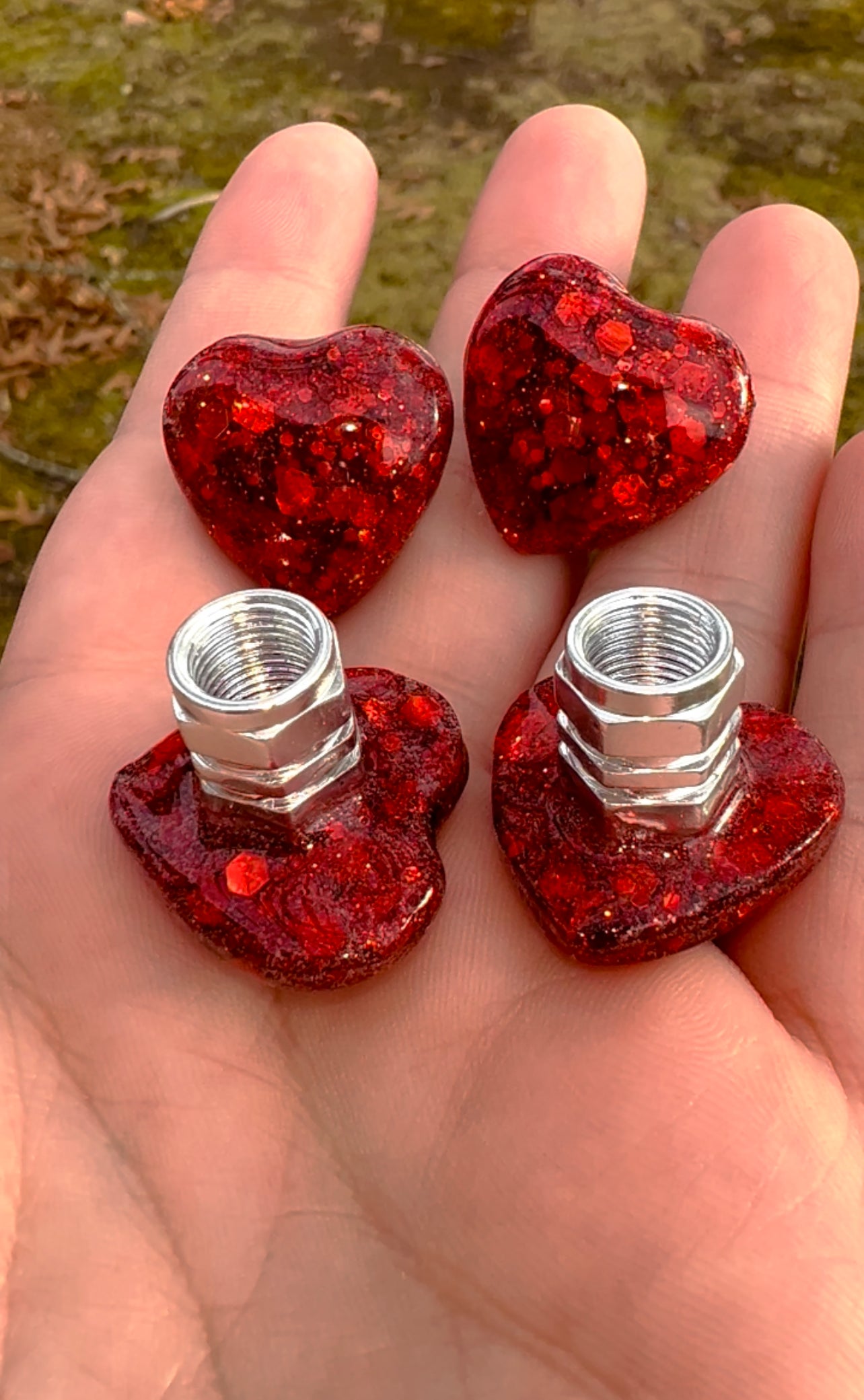 Heart Shaped Valve Caps