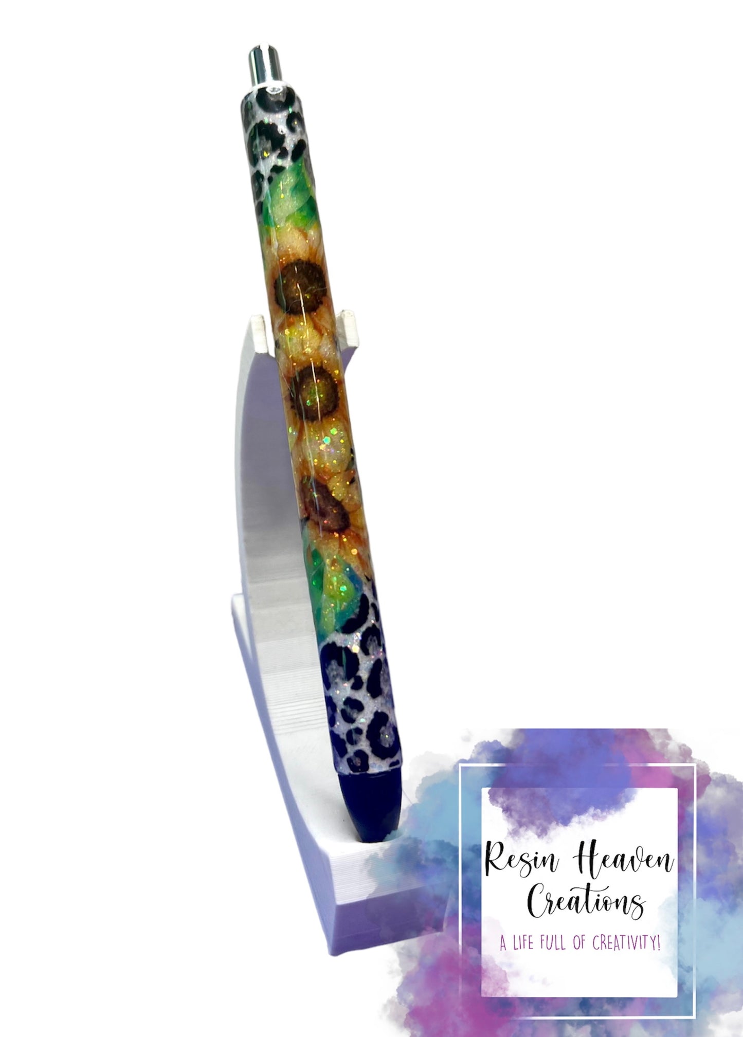 Sunflower with cheetah print