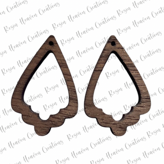 Elegant Dangle Raw Peruvian Walnut Earring Blanks