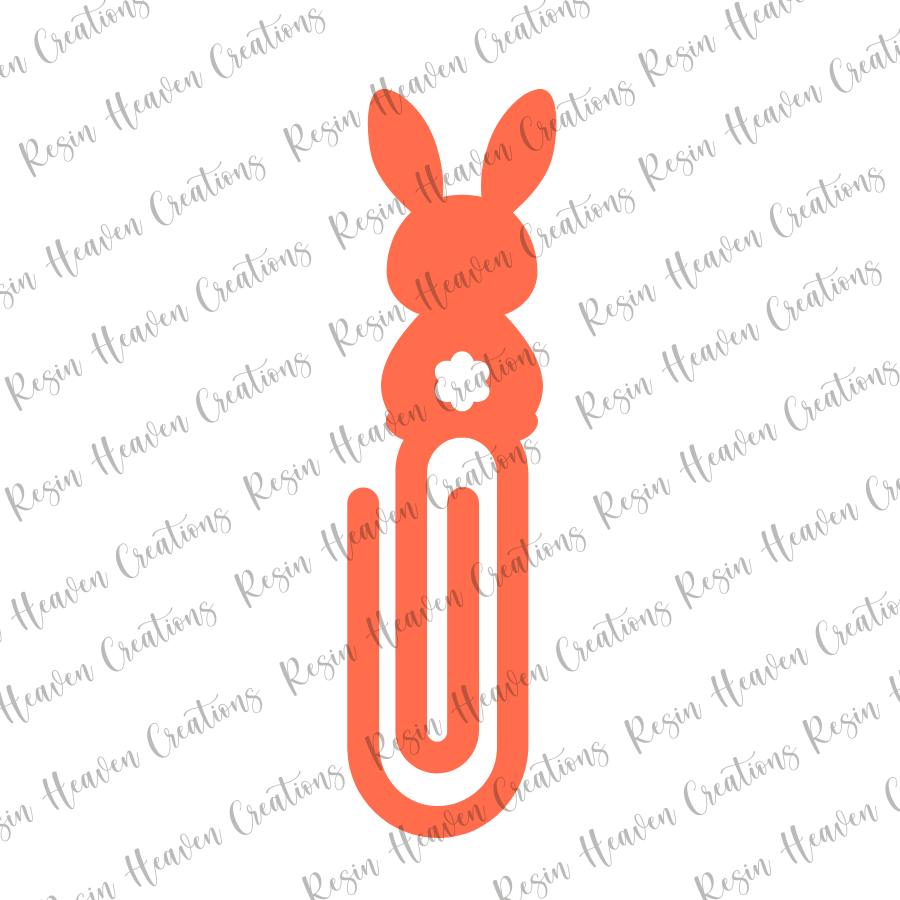 Bunny Booty JUMBO PAPERCLIP (CLEAR)