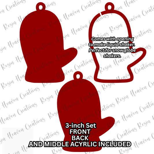 CHRISTMAS MITTEN Ornament Shaker (3 inch)