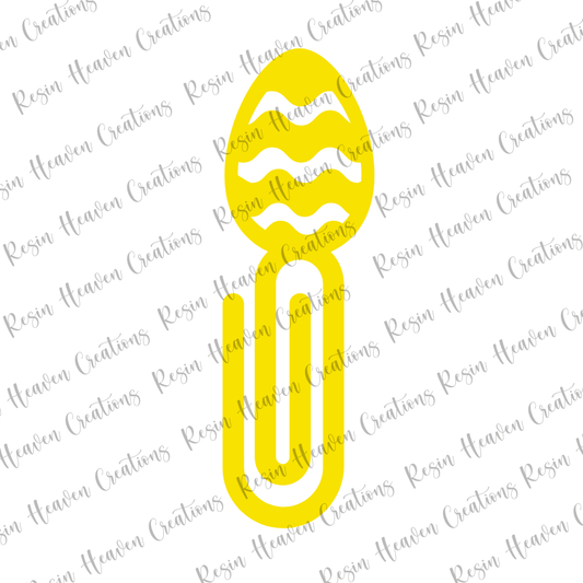 Easter Egg JUMBO PAPERCLIP (CLEAR)