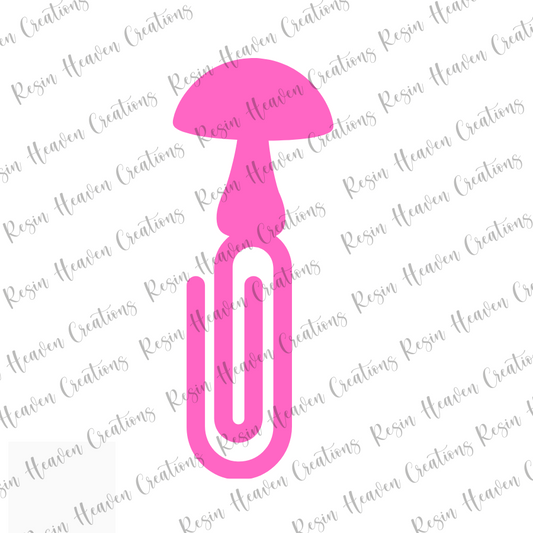 MUSHROOM JUMBO Paperclip (Clear)