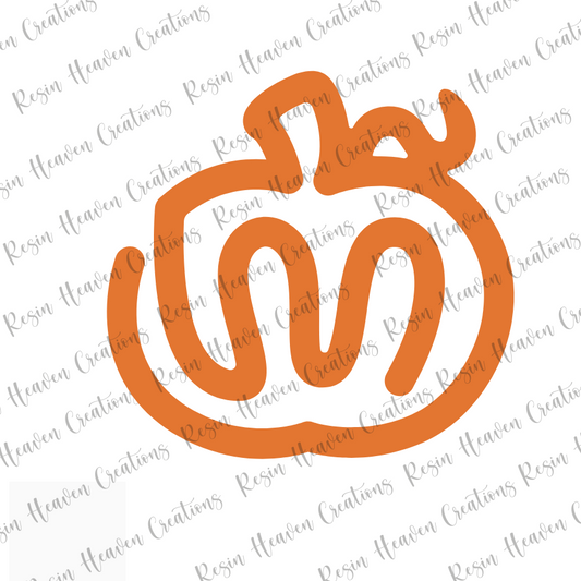 Pumpkin Jumbo Paperclip (WHITE ACRYLIC)